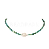 12Pcs 12 Colors Ocean Synthetic Turquoise Turtle with Glass Seed Beaded Necklaces for Women NJEW-JN05946-3