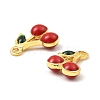 Brass Enamel Charms X-KK-K337-01G-01-3