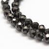 Natural Black Spinel Beads Strands G-G682-23-3mm-3