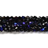 Opaque Solid Color Electroplate Glass Beads Strands EGLA-A039-P2mm-L17-1