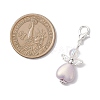 Opaque Acrylic Heart Angel Pendant Decorations HJEW-JM04526-3