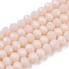 Opaque Solid Color Glass Beads Strands EGLA-A034-P1mm-D17-1