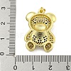 Brass Micro Pave Clear Cubic Zirconia Pendants KK-R159-12G-02-3