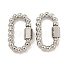 Non-Tarnish 304 Stainless Steel Screw Carabiner Lock Charms STAS-C092-07P-1
