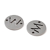 Non-Tarnish 201 Stainless Steel Hollow Flat Round Links FIND-R149-03M-P-2