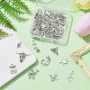 50Pcs 10 Style Tibetan Style Alloy Pendants FIND-CJ0001-60-5