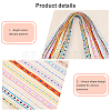 20 Yards 10 Colors Ethnic Style Embroidery Polyester Ribbons SRIB-FG0001-09-4