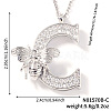 Brass Micro Pave Clear Cubic Zirconia Pendant Necklaces FS-WG7BC7F-03-1
