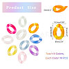 DICOSMETIC 400Pcs 10 Colors Acrylic Linking Rings FIND-DC0001-44-2