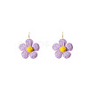 Flower Alloy Raffia Dangle Earrings FS-WG89508-04-1