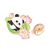 Panda with Lotus Enamel Pins JEWB-L028-02G-05-3