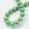 Pearlized Handmade Porcelain Round Beads PORC-S489-8mm-09-2