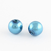 ABS Plastic Imitation Pearl Round Beads SACR-S074-6mm-M-2