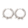 304 Stainless Steel Huggie Hoop Earring Findings STAS-D183-03G-P-1