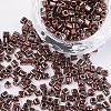 Electroplate Opaque Glass Cube Beads SEED-S023-14A-1