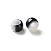 Spray Painted ABS Plastic European Beads KY-G033-02A-01-2