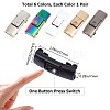 6 Pairs 6 Colors Zinc Alloy One-click Hook Buckle for Canvas Sports Shoes FIND-GF0004-54-2