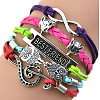 Suede & Imitation Leather Cord Knitted Multi-strand Bracelets WGD6FE3-25-1