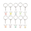 100Pcs Alloy Acrylic Keychains KEYC-JKC01277-1