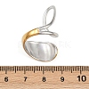 Adjustable 304 Stainless Steel Cuff Rings for Women RJEW-B135-01GP-04-3
