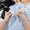 6Pcs 2 Colors Lace Bowknot Polyester Alligator Hair Clips PHAR-FH0001-05-3