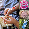 4Pcs DIY Alloy Beadable Crochet Hooks AJEW-TA0003-50A-8