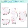 200 Pcs 4 Styles White Cardboard Display Cards CDIS-CA0001-13-2
