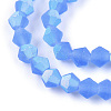 Imitate Austrian Crystal Bicone Frosted Glass Beads Strands LS-EGLA-A039-T3mm-MB07-3