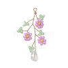 Glass Seed Beads Pendants PALLOY-JF02699-3