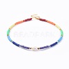 Handmade Polymer Clay Heishi Beads Necklaces NJEW-JN02527-1