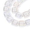 Electroplate Transparent Glass Beads Strands X-EGLA-N017-03A-3