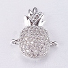 Brass Micro Pave Cubic Zirconia Links ZIRC-E135-05P-1