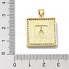 Brass Micro Pave Clear Cubic Zirconia Pendants KK-A221-26G-01-3