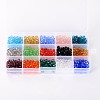 1Box 15 Color Round Glass Beads GLAA-X0011-01-1