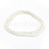 1 Strand Electroplate Glass Beads Strands X-EGLA-J013-4X6mm-F03-2