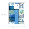 12Pcs 12 Styles Bleues Flower Scrapbook Paper Pad PW-WG3E2DC-01-5