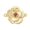 Brass Pave Glass Connector Charms KK-Z073-32G-03-1