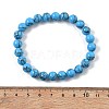 Synthetic Turquoise Jasper Bead Stretch Bracelets X-BJEW-K212-B-022-5