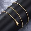 Brass Twisted Boston Link Chains  Necklaces for Women NJEW-D302-60G-4