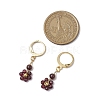 Natural Mixed Stone Leverback Earrings EJEW-JE06165-3