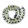 Handmade Foil Glass Lampwork Beads Strands DICH-T023-02C-2