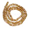 Electroplate Glass Beads Strands GLAA-Q105-03-06-2