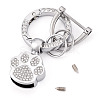 1Pc DIY Alloy Rhinestone Spring Gate Rings Keychains FIND-TA0008-54A-P-1