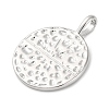 Rack Plating Brass Micro Pave Cubic Zirconia Pendants KK-M021-06P-2