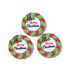 Christmas Style Printed Acrylic Cabochons MACR-O045-01C-1