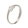 Brass Adjustable Rings for Women RJEW-R005-05P-5