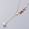 Single Pearl Pendant Necklaces NJEW-JN02710-03-2