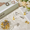 20Pcs 2 Colors Rack Plating Brass Cuff Buttons KK-SC0006-44-3
