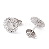Non-Tarnish 304 Stainless Steel Sunflower Stud Earrings for Women LS-EJEW-G338-05P-2