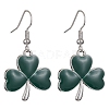 3 Pair 3 Style Saint Patrick's Day Alloy Enamel Dangle Earrings with Brass Pins for Women EJEW-JE05347-3